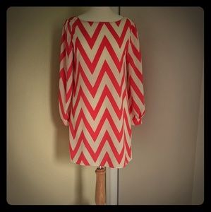 Akira Chicago Red Label Chevron Dress